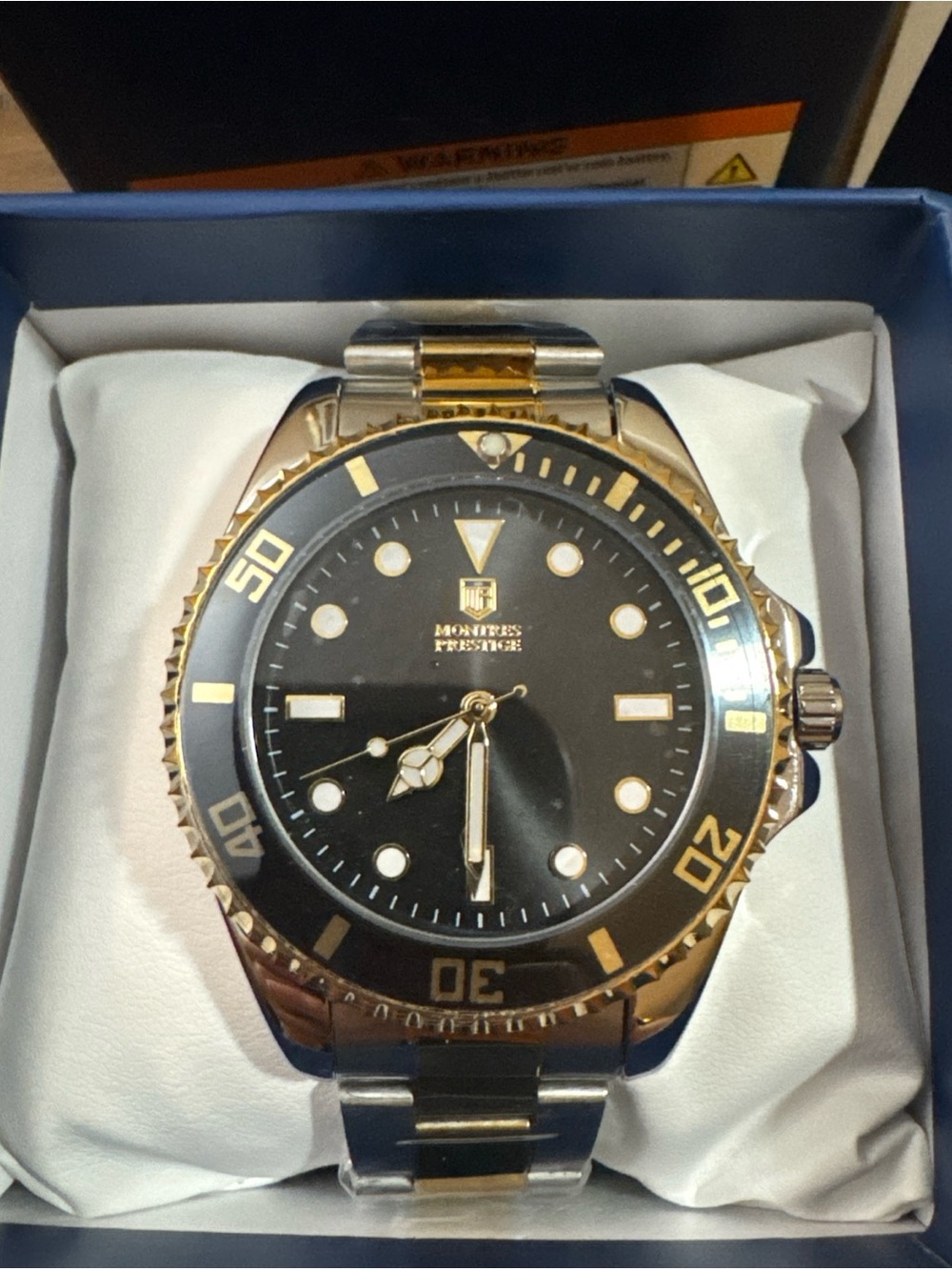 NEW Invicta X Montres Prestige Men's Silver/Gold/Black Watch 42mm MPW-0083